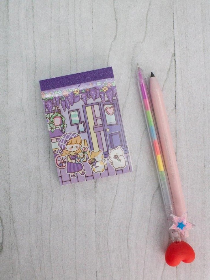 Блокнот отрывной для записей "Lovely stories", purple