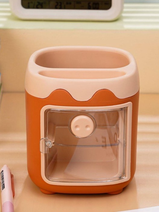 Органайзер для канцелярских принадлежностей &quot;Bear cuteness&quot;, red + стикеры 