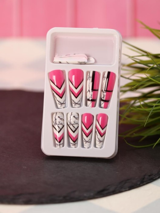 Накладные ногти GIRLY «Asymmetry», 12 шт., с клеевыми пластинами 