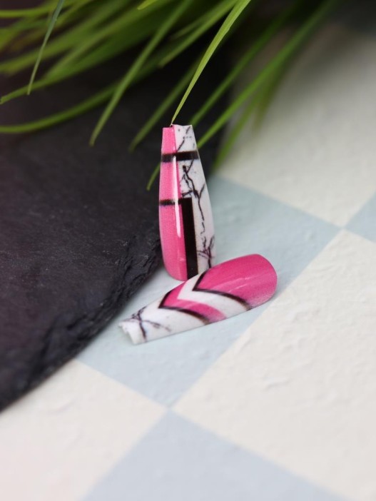 Накладные ногти GIRLY «Asymmetry», 12 шт., с клеевыми пластинами 