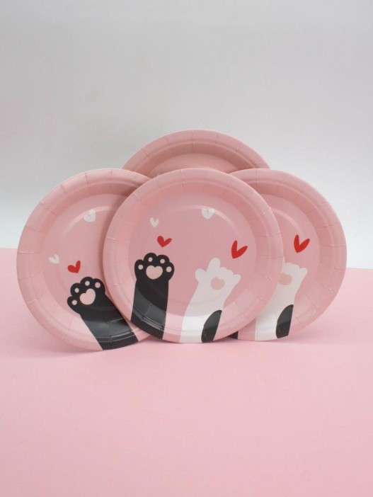 Набор бумажных тарелок 8 шт. &quot;My love yummy&quot; (180 мм) 