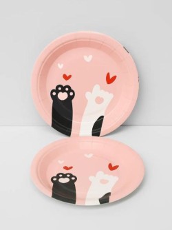 Набор бумажных тарелок 8 шт. "My love yummy" (180 мм)