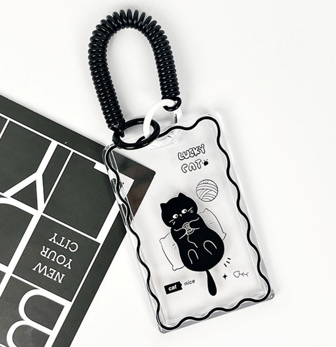 Футляр для карт с брелоком ПО ПЛАНУ. &quot;Сat toys&quot;, transparent 