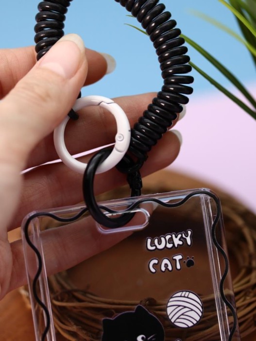 Футляр для карт с брелоком ПО ПЛАНУ. &quot;Сat toys&quot;, transparent 