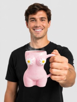 Кружка керамическая iLikeGift "Тело", розовая (360мл), (15*10,1*10,9см)