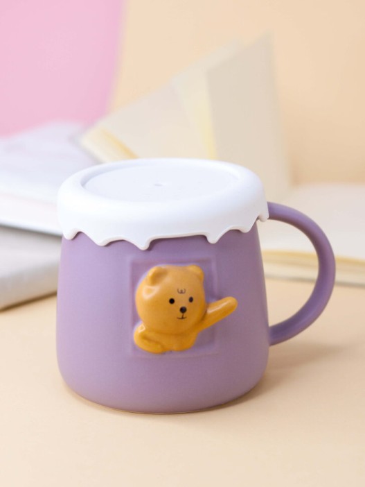 Кружка "Glaze Bear waving", purp (400ml) 