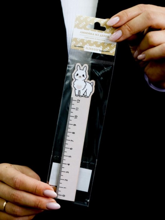 Линейка ECO из дерева Аниме «Lama» 