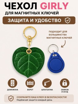 Брелок-чехол для магнитных ключей GIRLY "Листик"