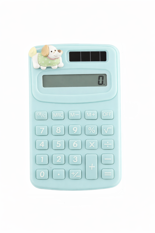 Калькулятор "Посчитай с собакой", бирюзовый 
