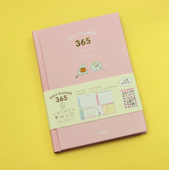 ПЛАННЕР &quot;DAYLY PLANNER 365&quot; иллюстрированный + стикеры (зелёный) 