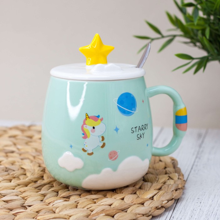 Кружка "Unicorn star", green (480 ml) 