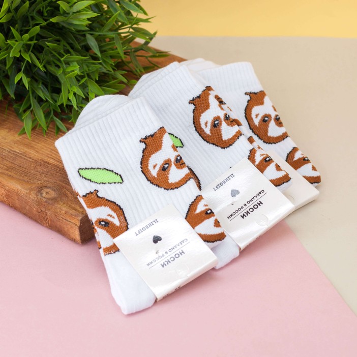 Носки женские &quot;Cute sloth&quot;, р. 35-40 