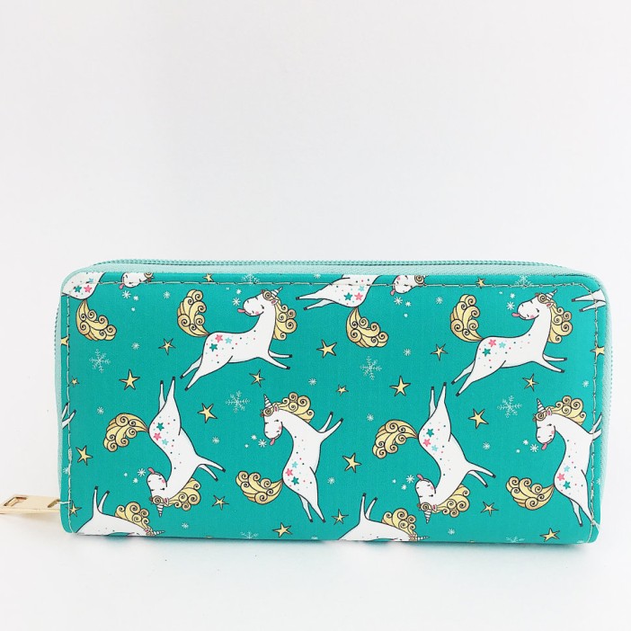 Кошелёк &quot;Забавный единорожек&quot; green 