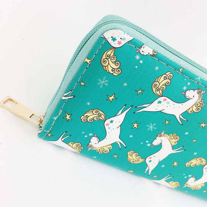 Кошелёк &quot;Забавный единорожек&quot; green 