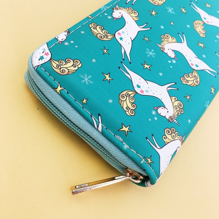 Кошелёк &quot;Забавный единорожек&quot; green 