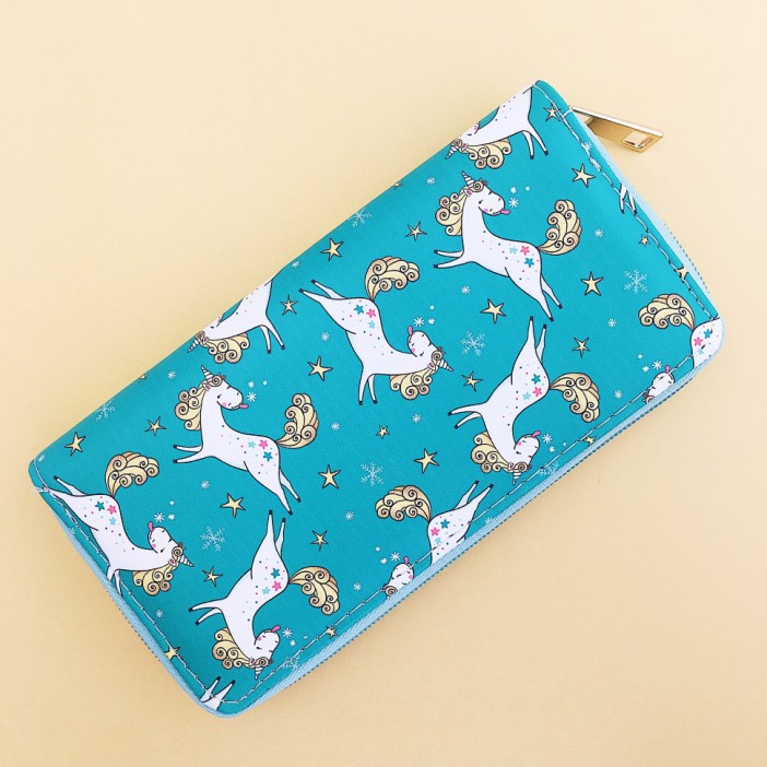 Кошелёк &quot;Забавный единорожек&quot; green 
