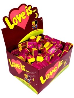 Набор жевательная резинка "Любовь is" вишня-лимон 100шт
