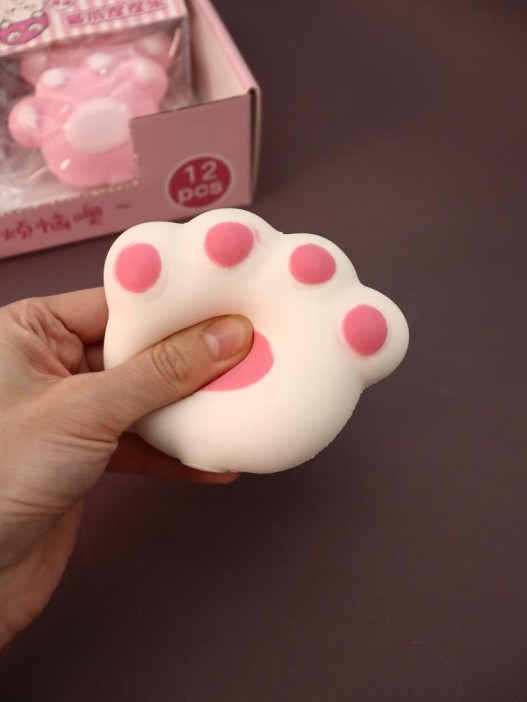 Мялка - антистресс «Мягкая Таба ЛАПКА», белая, 8 х 9,5 см 