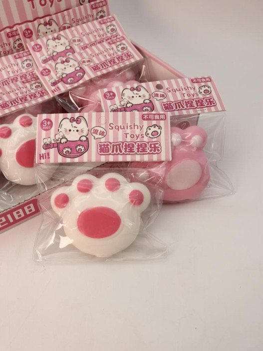 Мялка - антистресс «Мягкая Таба ЛАПКА», белая, 8 х 9,5 см 