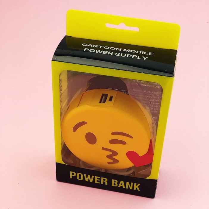 Портативное зарядное устройство Power Bank "Emoji", purple 