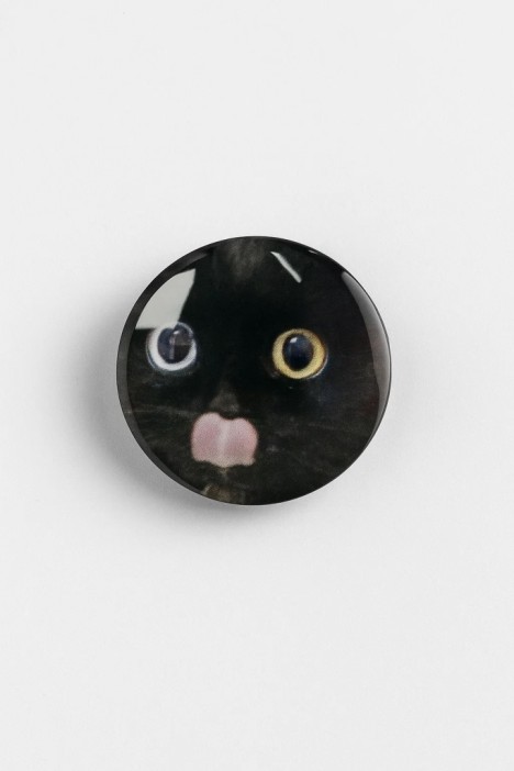 Попсокет iLikeGift "Cat grimacing", black 