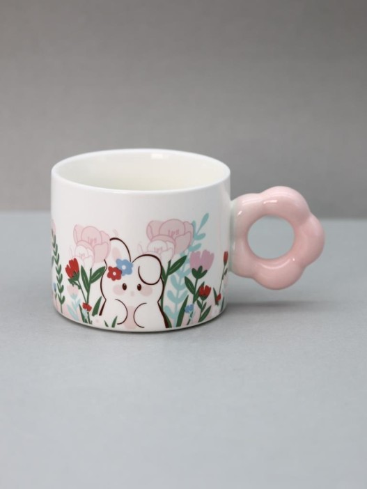 Кружка «Цветочные луга», розовая (380мл) 