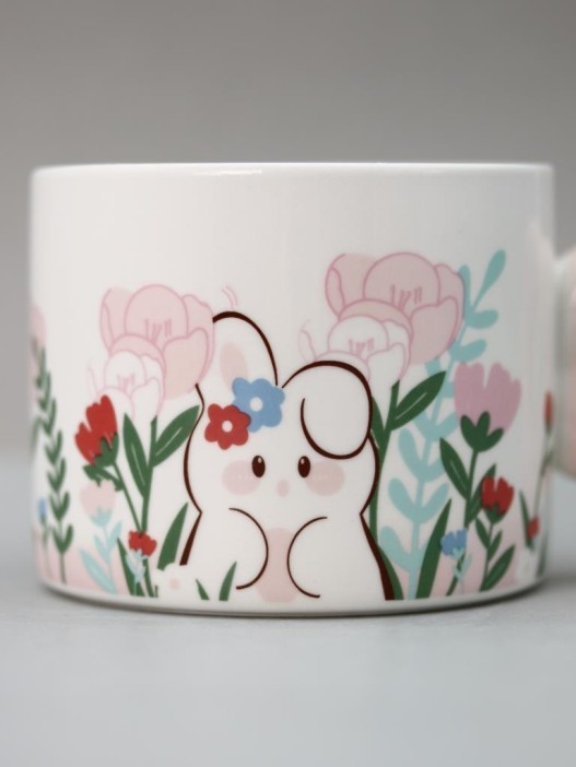 Кружка «Цветочные луга», розовая (380мл) 