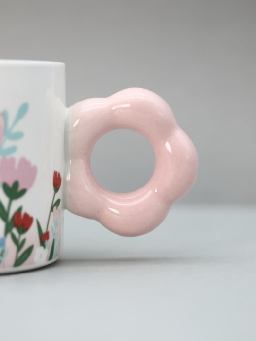 Кружка «Цветочные луга», розовая (380мл) 