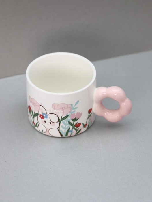 Кружка «Цветочные луга», розовая (380мл) 