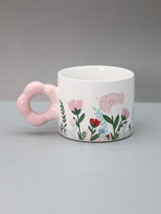 Кружка «Цветочные луга», розовая (380мл) 