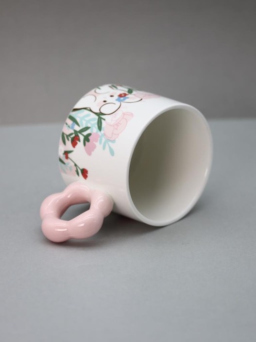 Кружка «Цветочные луга», розовая (380мл) 