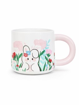 Кружка «Цветочные луга», розовая (380мл)