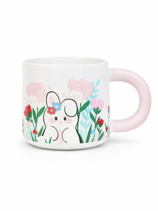 Кружка «Цветочные луга», розовая (380мл) 