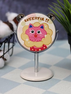 Зеркало настольное на ножке &quot;Relax cat&quot;, зелёное (10,5*18 см)