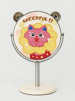 Зеркало настольное на ножке "Relax cat", зелёное (10,5*18 см)
