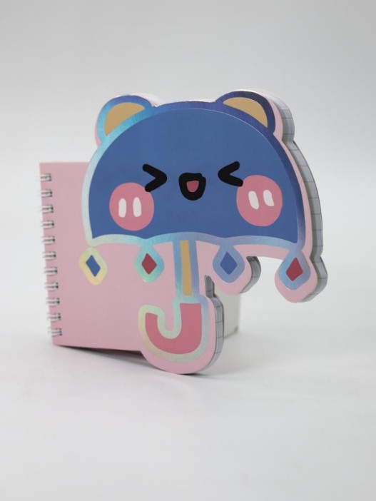 Блокнот на спирали (B6) &quot;Bear umbrella&quot;, pink (13*18) 