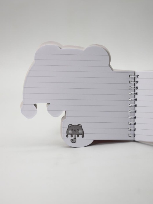 Блокнот на спирали (B6) &quot;Bear umbrella&quot;, pink (13*18) 