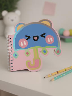 Блокнот на спирали (B6) "Bear umbrella", pink (13*18)