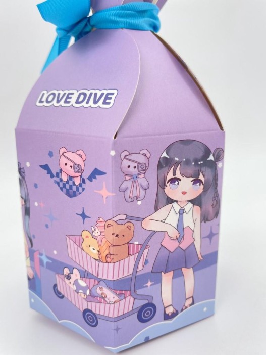 Набор подарочных самосборных коробок 12 шт. &quot;Anime&quot;, mix (9.5*9.5*19) 