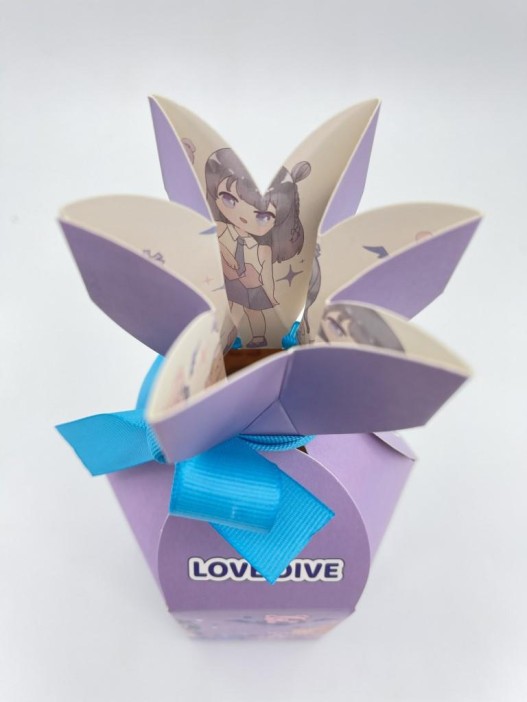 Набор подарочных самосборных коробок 12 шт. &quot;Anime&quot;, mix (9.5*9.5*19) 