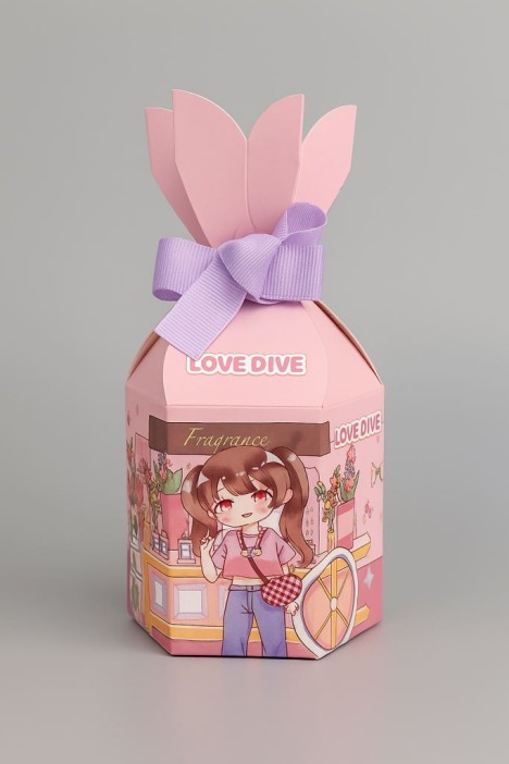 Набор подарочных самосборных коробок 12 шт. &quot;Anime&quot;, mix (9.5*9.5*19) 