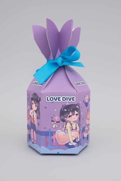 Набор подарочных самосборных коробок 12 шт. &quot;Anime&quot;, mix (9.5*9.5*19) 