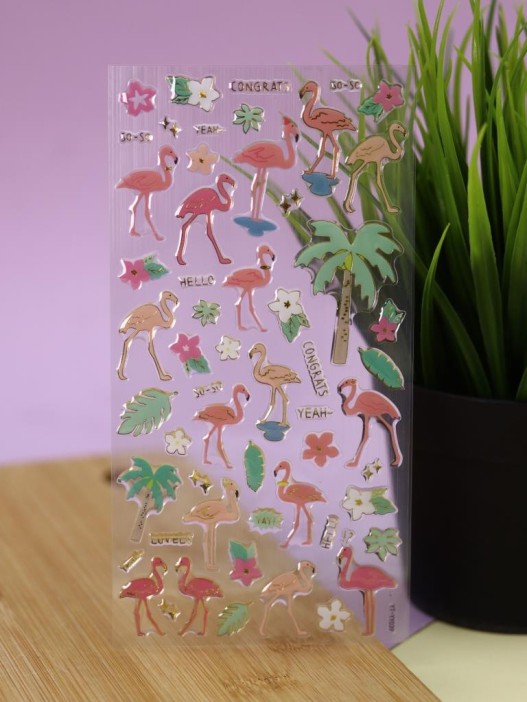 Наклейки &quot;Pink Flamingo&quot; (20,5*9 см) 