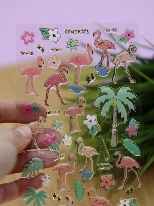 Наклейки &quot;Pink Flamingo&quot; (20,5*9 см) 
