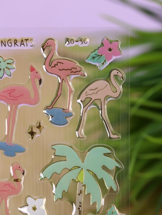 Наклейки &quot;Pink Flamingo&quot; (20,5*9 см) 
