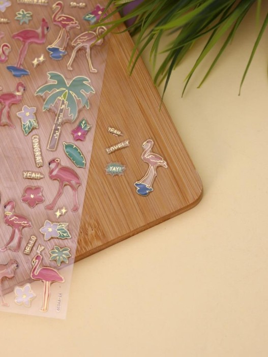 Наклейки &quot;Pink Flamingo&quot; (20,5*9 см) 