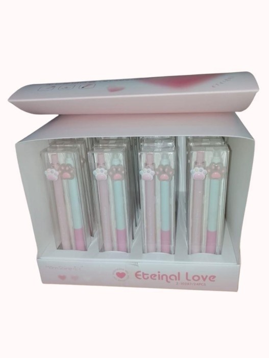 Набор ручка пиши-стирай + вечный карандаш &quot;Cute paw&quot;, pink 