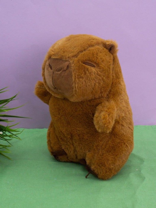 Мягкая игрушка "Capybara hugs", brown, 22 см 