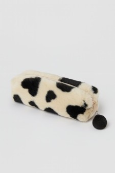 Пенал плюшевый "Black spot", brown (19*5*7 см)