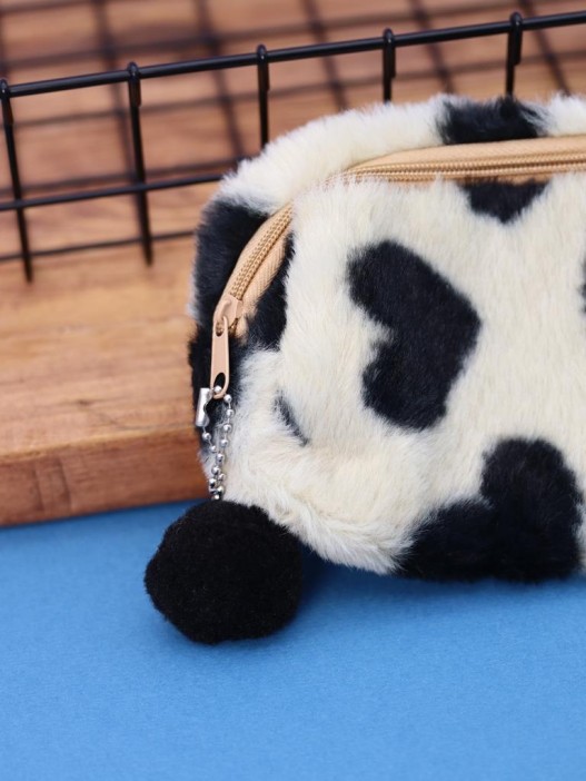 Пенал плюшевый &quot;Black spot&quot;, brown (19*5*7 см) 